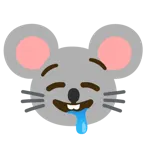 drooling face + mouse face
