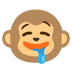 drooling face + monkey face