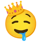 drooling face + crown
