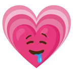 drooling face + growing heart