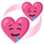 drooling face + revolving hearts