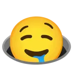 drooling face + hole