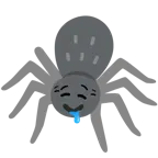 drooling face + spider