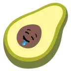 drooling face + avocado