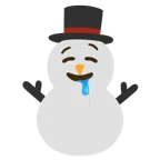 drooling face + snowman without snow