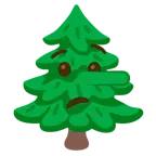faccina bugiarda + albero sempreverde
