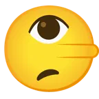 faccina bugiarda + occhio
