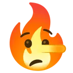 faccina bugiarda + fuoco