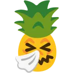 faccina che starnutisce + ananas