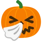 faccina che starnutisce + zucca di Halloween