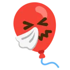 faccina che starnutisce + palloncino