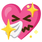 faccina che starnutisce + cuore che luccica