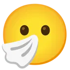 faccina che starnutisce + faccina senza bocca