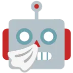faccina che starnutisce + faccina di robot