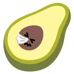 faccina che starnutisce + avocado