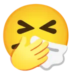 faccina che starnutisce + faccina che sbadiglia