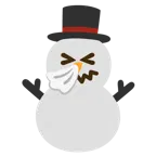 faccina che starnutisce + pupazzo di neve senza neve