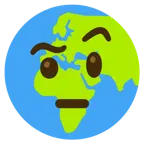 faccina con sopracciglia alzate + Europa e Africa