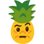 faccina con sopracciglia alzate + ananas