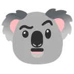 faccina con sopracciglia alzate + koala