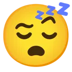 faccina con sopracciglia alzate + faccina che dorme