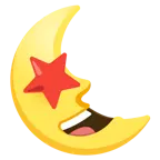star-struck + last quarter moon face