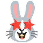 star-struck + rabbit face