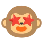 star-struck + monkey face