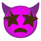 star-struck + angry face with horns