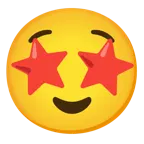 star-struck + relieved face