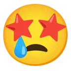 star-struck + crying face