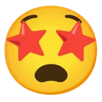 star-struck + anguished face