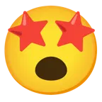 star-struck + face with open mouth