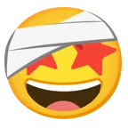 star-struck + face with head-bandage