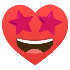 star-struck + heart suit