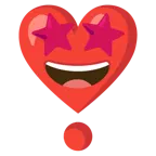 star-struck + heart exclamation