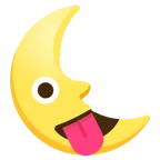faccina impazzita + faccina ultimo quarto di luna