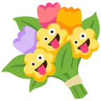faccina impazzita + mazzo di fiori