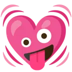 faccina impazzita + cuore che batte