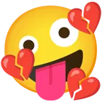 faccina impazzita + cuore infranto
