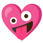 faccina impazzita + cuore con fiocco