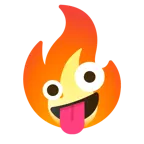 faccina impazzita + fuoco