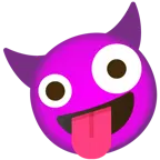 faccina impazzita + faccina con sorriso e corna