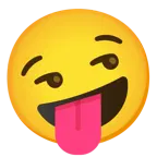 faccina impazzita + faccina con sorrisetto