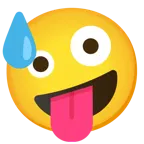 faccina impazzita + faccina abbattuta sudata