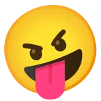 faccina impazzita + faccina arrabbiata
