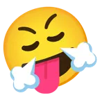 faccina impazzita + faccina che sbuffa