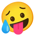 faccina impazzita + faccina delusa ma sollevata