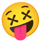 faccina impazzita + faccina frastornata