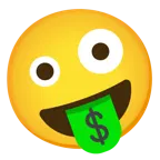 faccina impazzita + faccina avida di denaro
